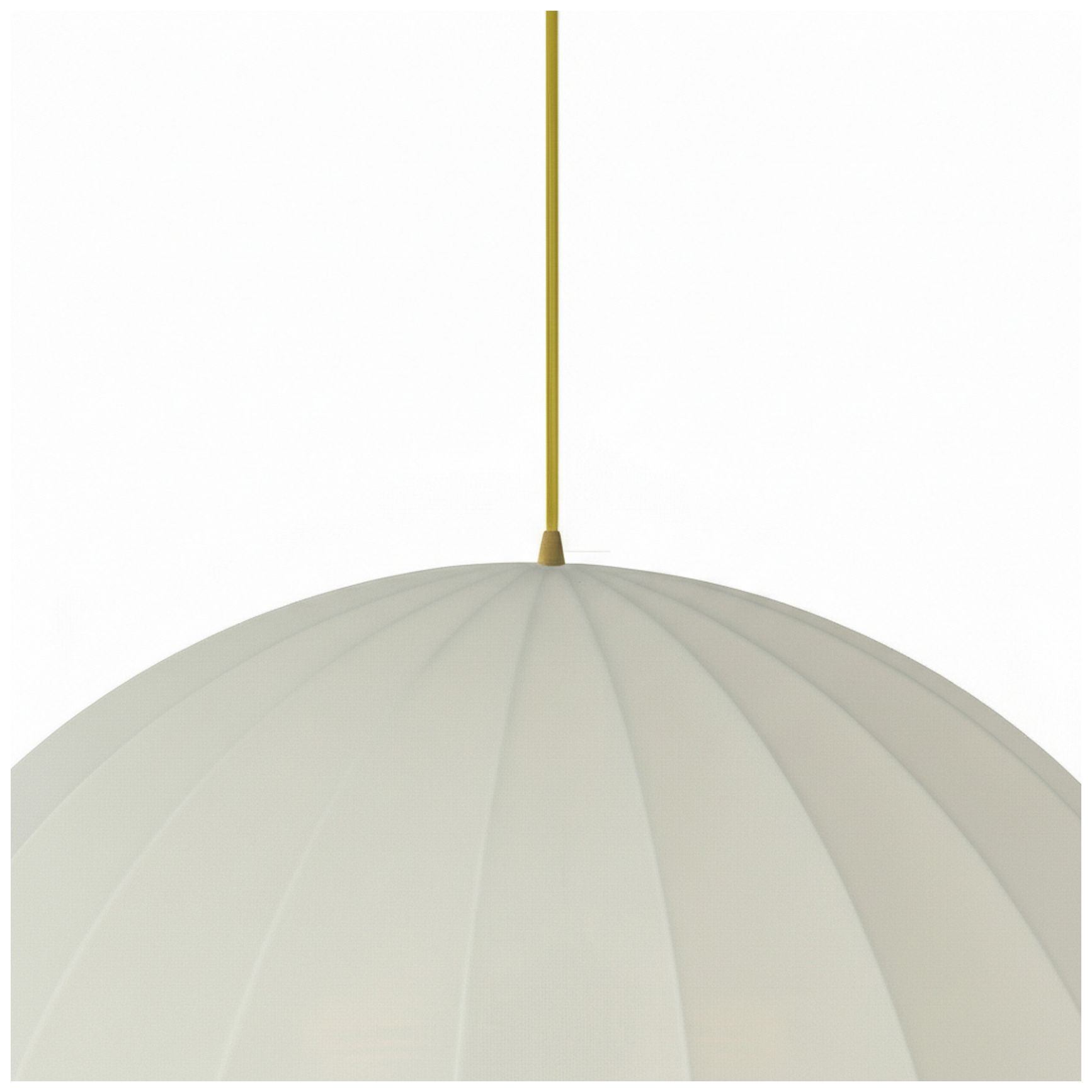 Image 3 Ronny 30" Wide Beige, Aged Brass Pendant more views