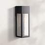 Rook 15" High Satin Black Rectangular LED Outdoor Wall Light