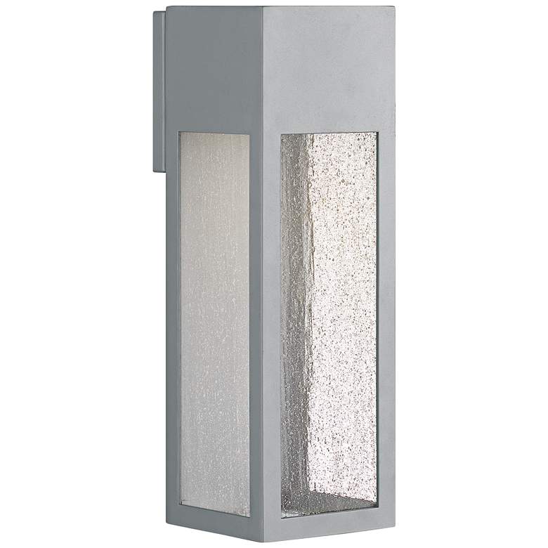 Image 1 Rook 15" High Titanium Rectangular LED Outdoor Wall Light