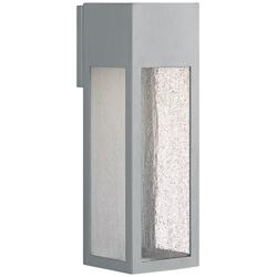Rook 15&quot; High Titanium Rectangular LED Outdoor Wall Light
