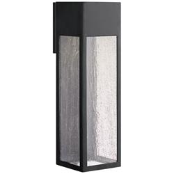Rook 20&quot; High Satin Black Rectangular LED Outdoor Wall Light