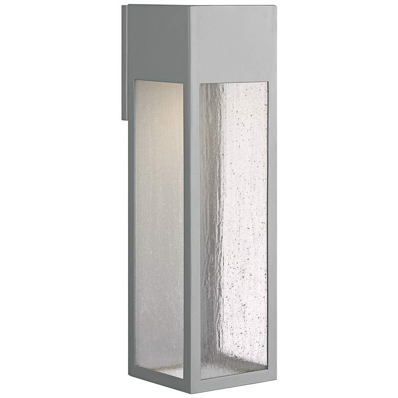 Image 1 Rook 20 inch High Titanium Rectangular LED Outdoor Wall Light