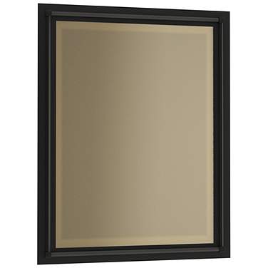 Rook 26.8" High Black Beveled Mirror