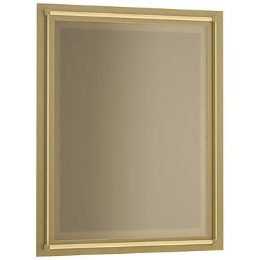 Rook 26.8" High Modern Brass Beveled Mirror