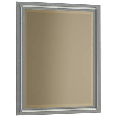 Rook 26.8" High Vintage Platinum Beveled Mirror