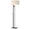 Rook 60" High Black Floor Lamp With Flax Shade
