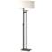 Rook 60" High Black Floor Lamp With Natural Anna Shade