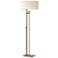 Rook 60" High Bronze Floor Lamp With Flax Shade