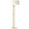 Rook 60" High Modern Brass Floor Lamp With Natural Anna Shade