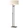 Rook 60" High Natural Iron Floor Lamp With Flax Shade