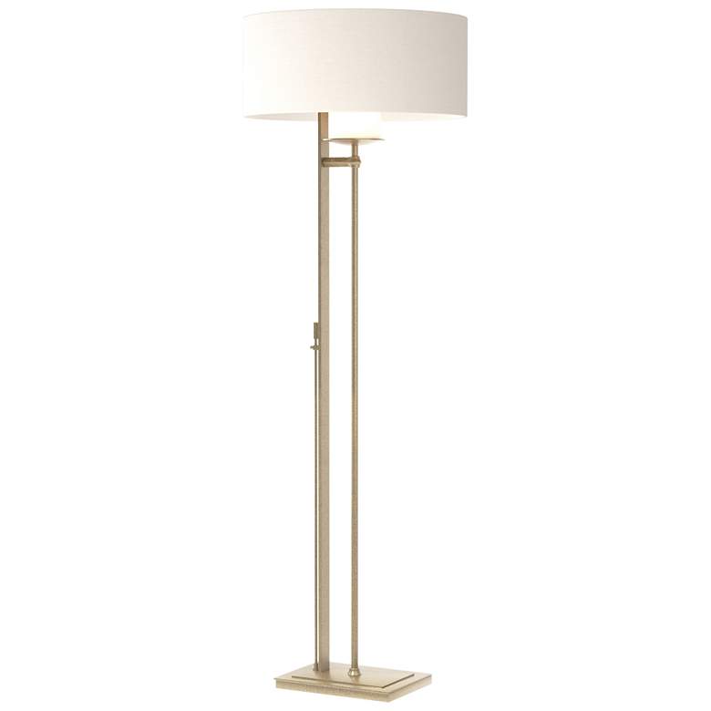 Image 1 Rook 60" High Soft Gold Floor Lamp With Natural Anna Shade