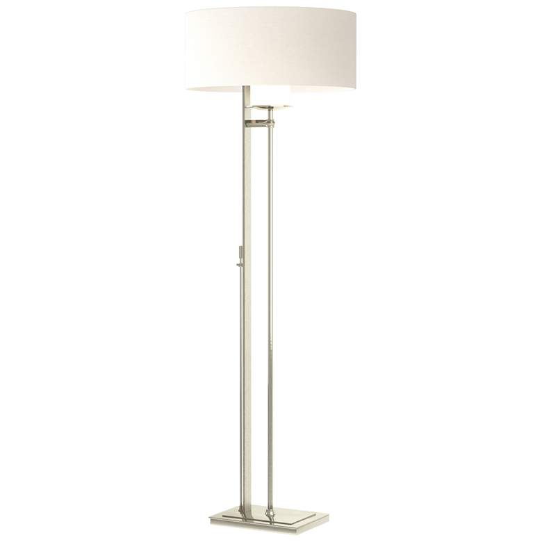 Image 1 Rook 60" High Sterling Floor Lamp With Natural Anna Shade