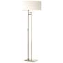 Rook 60" High Sterling Floor Lamp With Natural Anna Shade