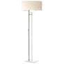 Rook 60" High Vintage Platinum Floor Lamp With Flax Shade