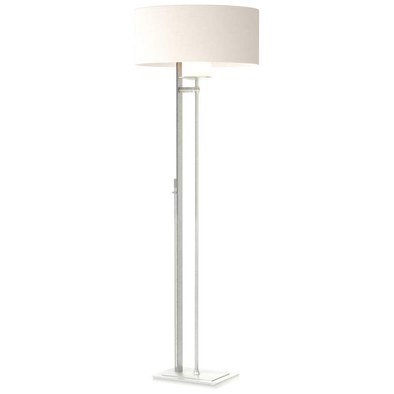 Image 1 Rook 60 inch High Vintage Platinum Floor Lamp With Natural Anna Shade