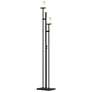 Rook 65.8" High Black Twin Floor Lamp With Opal Glass Shade