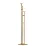 Rook 65.8" High Modern Brass Twin Floor Lamp With Opal Glass Shade