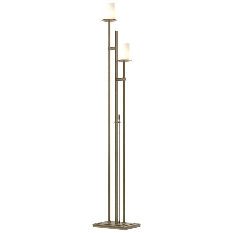 Image 1 Rook 65.8 inch High Soft Gold Twin Floor Lamp With Opal Glass Shade
