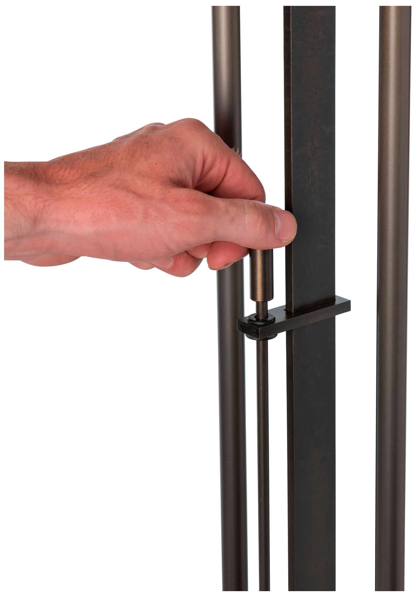 Image 4 Rook Twin Floor Lamp - Dark Smoke Finish - Opal Glass more views