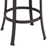 6_Rookery Hammered Bronze and Wood Adjustable Swivel Bar Stool more views