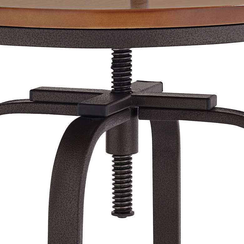 Image 4 Rookery Hammered Bronze Swivel Adjustable Stools Set of 2 more views