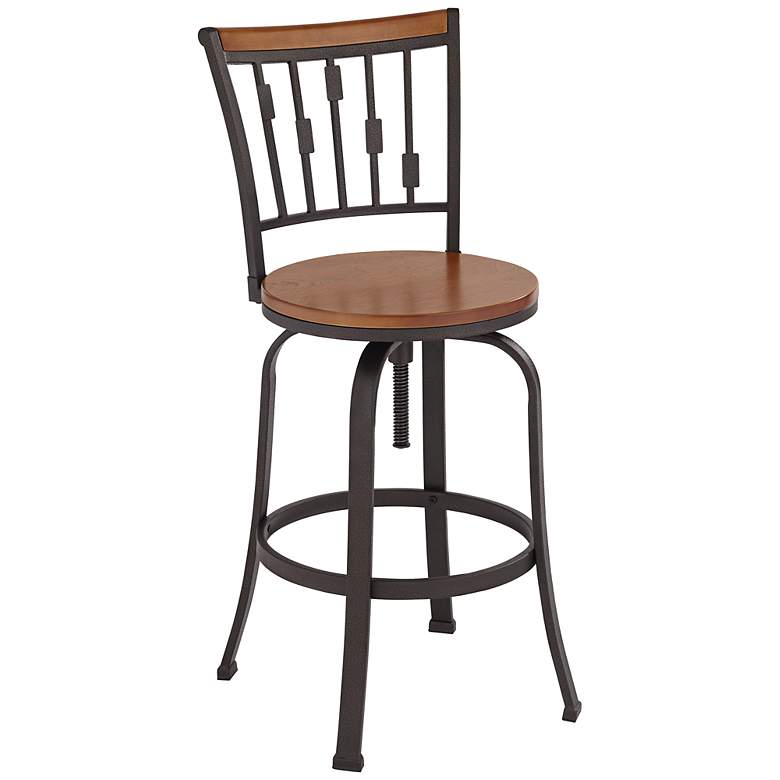 Image 6 Rookery Hammered Bronze Swivel Adjustable Stools Set of 2 more views