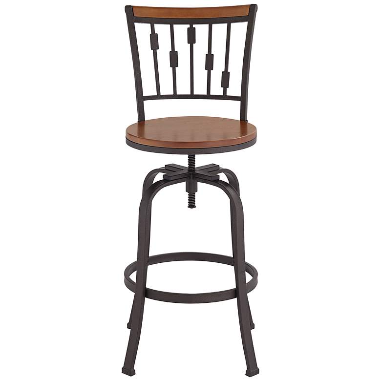 Image 7 Rookery Hammered Bronze Swivel Adjustable Stools Set of 2 more views