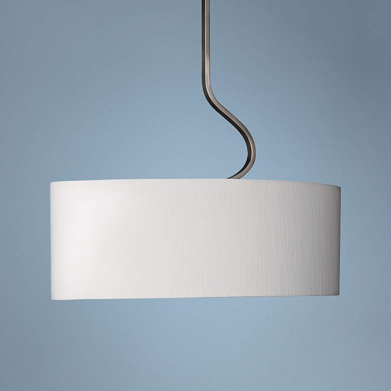 Image 1 Roomstylers Curve 30 3/4 inch Wide Nickel Pendant Light