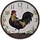 Rooster 13" Wide Cream Wall Clock