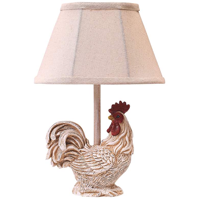 Image 2 Rooster Chante 12 inch High Accent Table Lamp