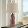 Rope and Buoy 26.5" Cream Canvas Nantucket Red Coastal Table Lamp