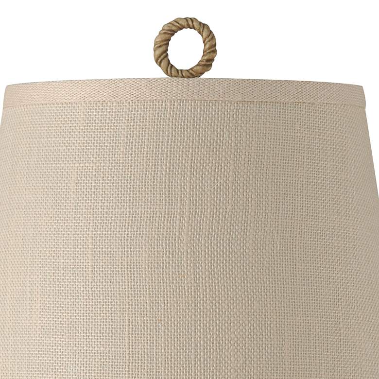 Image 3 Rope and Buoy 26.5" Cream Canvas Nantucket Red Coastal Table Lamp more views