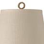 Rope and Buoy 26.5" Cream Canvas Nantucket Red Coastal Table Lamp