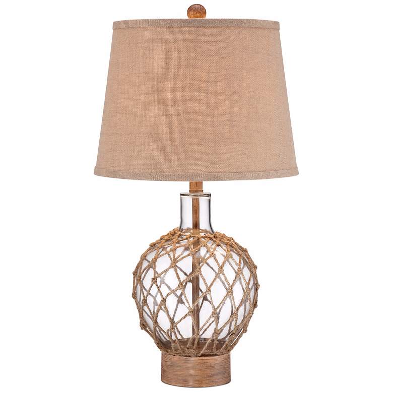 Rope and Glass Jug Table Lamp
