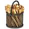 Rope Handle Basket Fatwood Caddy
