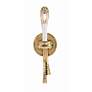 3_Rope/Tassel 15" High Olde Brass Wall Sconce more views