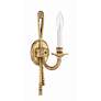 4_Rope/Tassel 15" High Olde Brass Wall Sconce more views