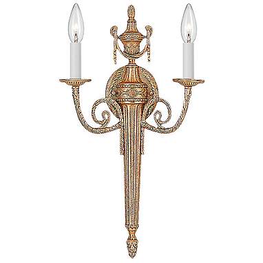 Rope Tassel 20" High Brass 2-Light Traditional Wall Sconce