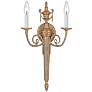 Rope Tassel 20" High Brass 2-Light Traditional Wall Sconce