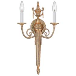 Rope Tassel 20" High Brass 2-Light Traditional Wall Sconce