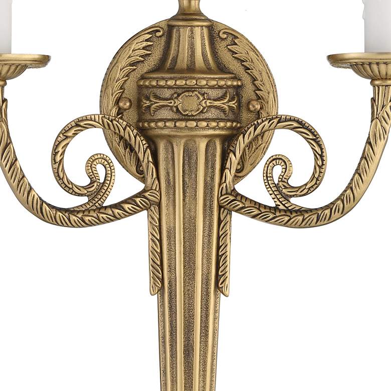 Image 5 Rope Tassel 20" High Brass 2-Light Traditional Wall Sconce more views