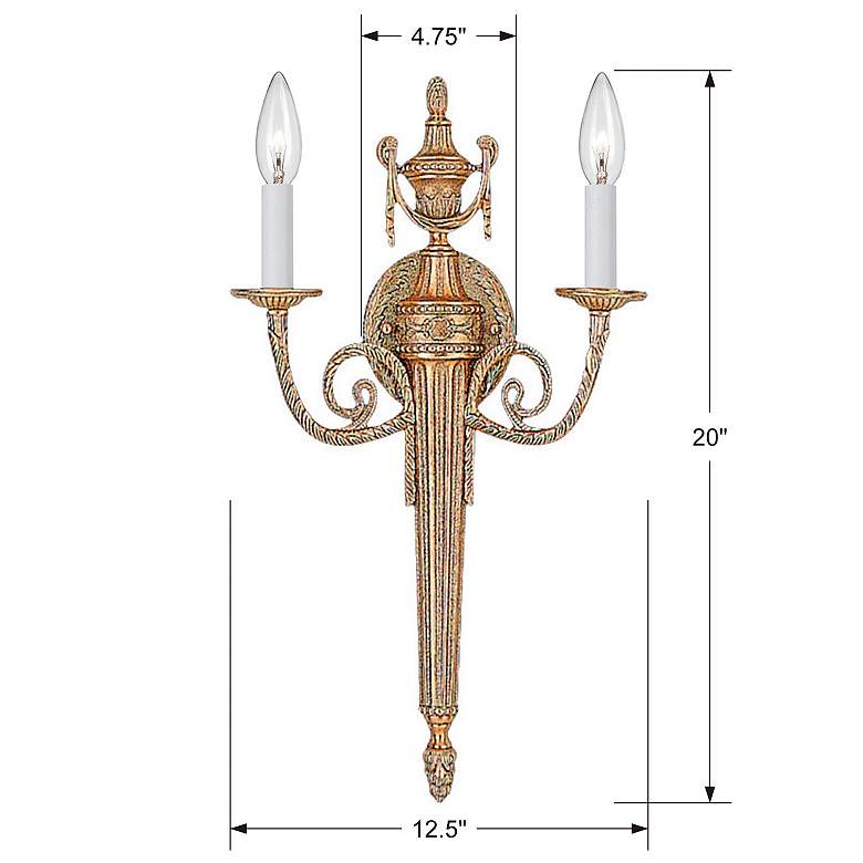 Image 6 Rope Tassel 20" High Brass 2-Light Traditional Wall Sconce more views