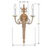 6_Rope Tassel 20" High Brass 2-Light Traditional Wall Sconce more views