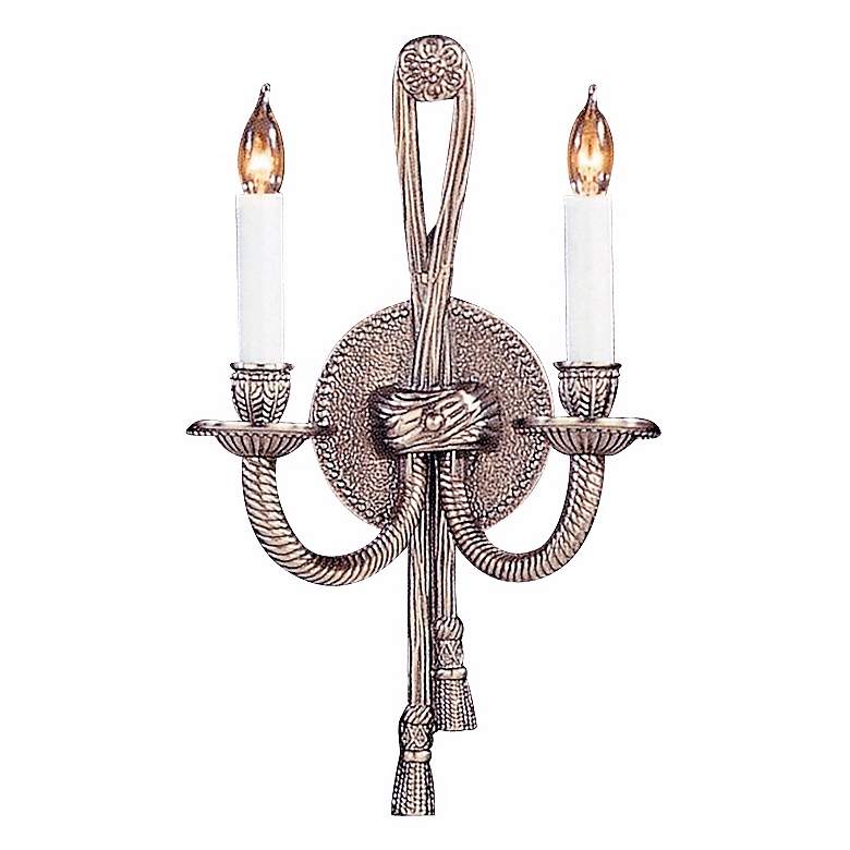Image 1 Rope/Tassel ADA Compliant Pewter Two Light Sconce
