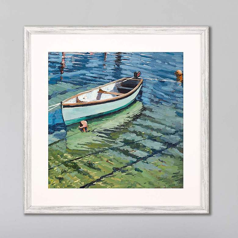 Image 1 Ropes, Boat and Buoys 41" Square Giclee Framed Wall Art
