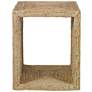 Rora 20" Wide Natural Woven Banana Plant Square Side Table