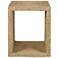 Rora 20" Wide Natural Woven Banana Plant Square Side Table