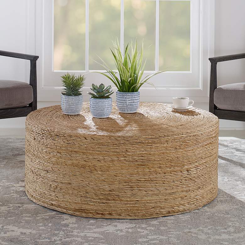 Image 1 Rora Woven Round Coffee Table