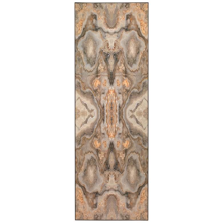 Image 1 Rorschach Gray and Cream 36 1/4 inch High Lacquer Wall Art