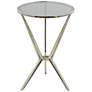 Rory 16 1/4"W Silver Hourglass Tripod Metal Accent Table